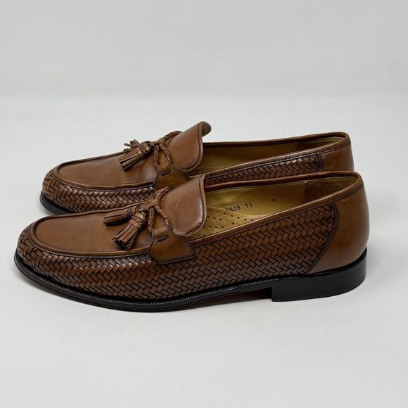 Magnanni Woven Tassels Loafers Mens 11 M Brown Leather Slip On Dress Shoes main image 13